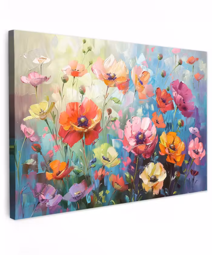 Toile extérieure - Fleurs - Colorées - Aquarelles - Nature - Été