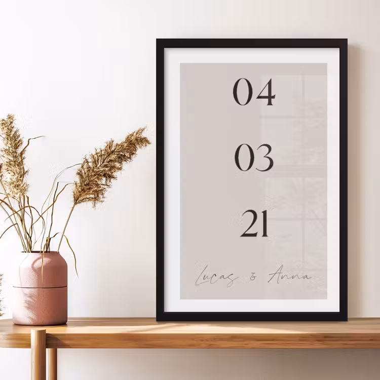 Affiche encadrée - Dates — 1