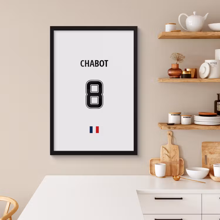Affiche encadrée - Numéro de maillot — 4