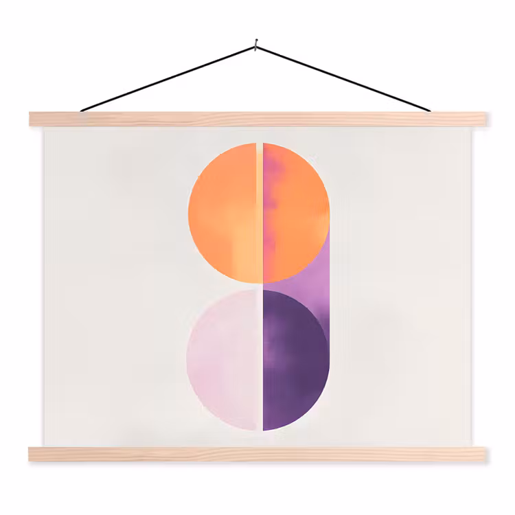 Affiche scolaire - Cercles - Abstrait - Violet — 1