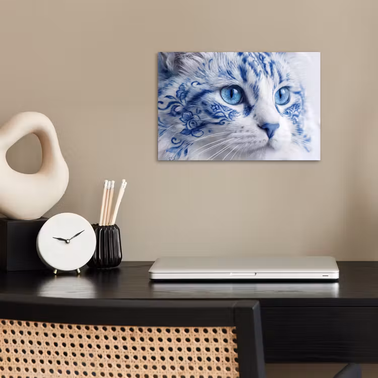 Affiche - Chat - Motif - Bleu — 2