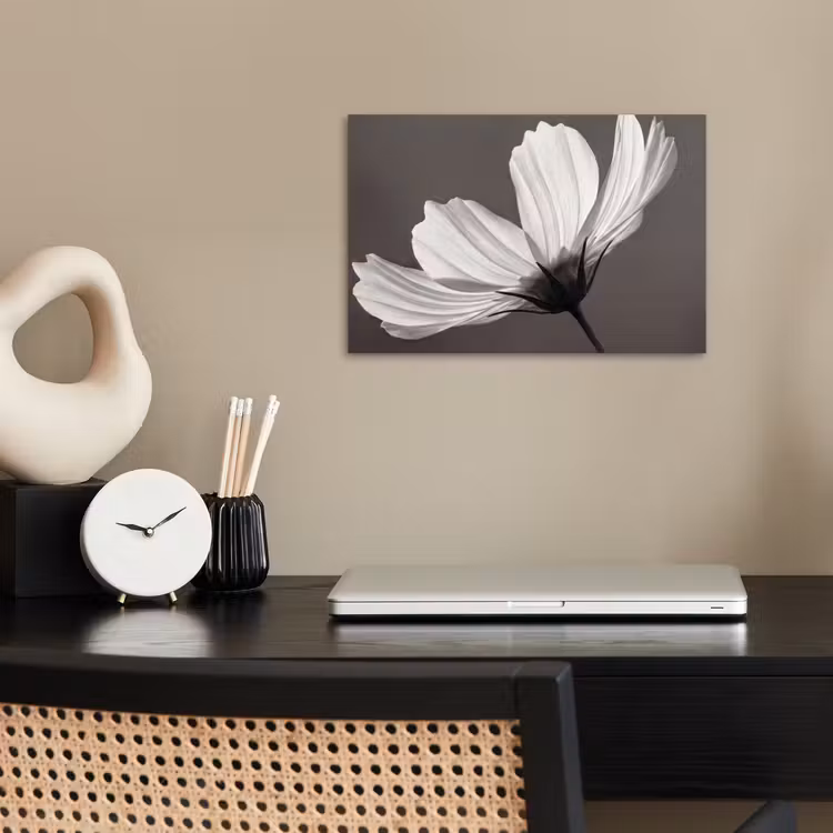 Affiche - Fleur - Minimaliste - Noir - Blanc — 2