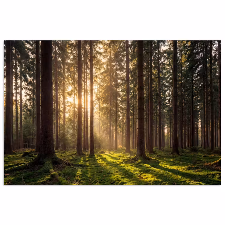 Affiche - Forêt - Herbe - Soleil — 1