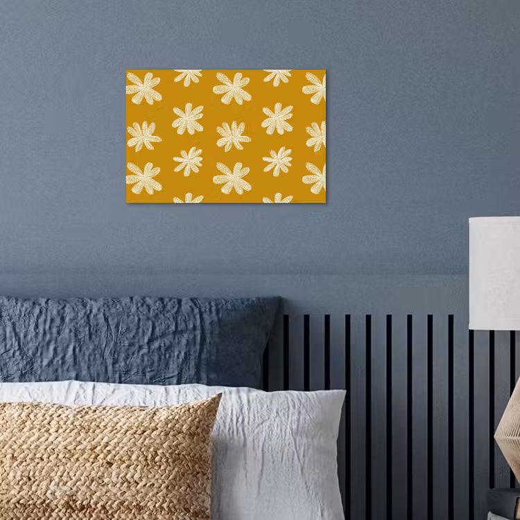 Affiche - Fleur - Ludique - Jaune ocre — 3