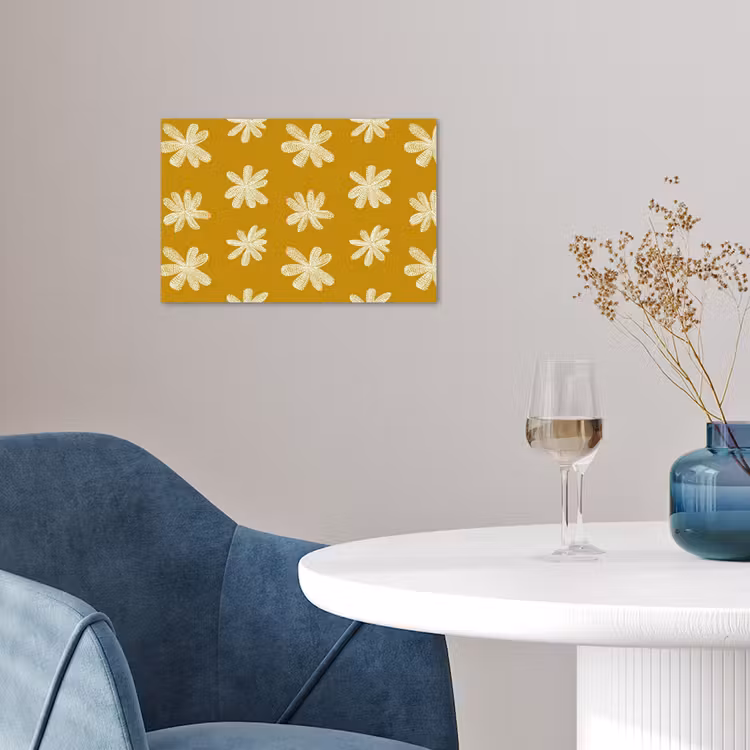 Affiche - Fleur - Ludique - Jaune ocre — 4