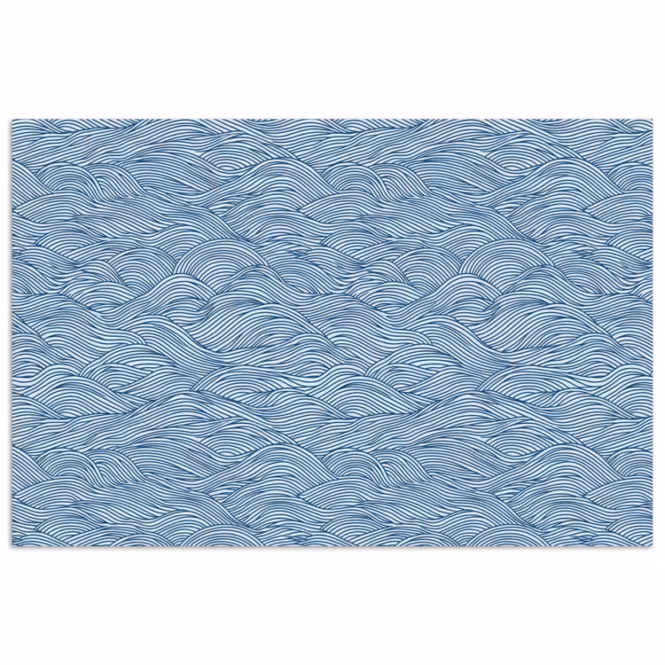 Affiche - Ondes - Rythmique - Bleu — 1