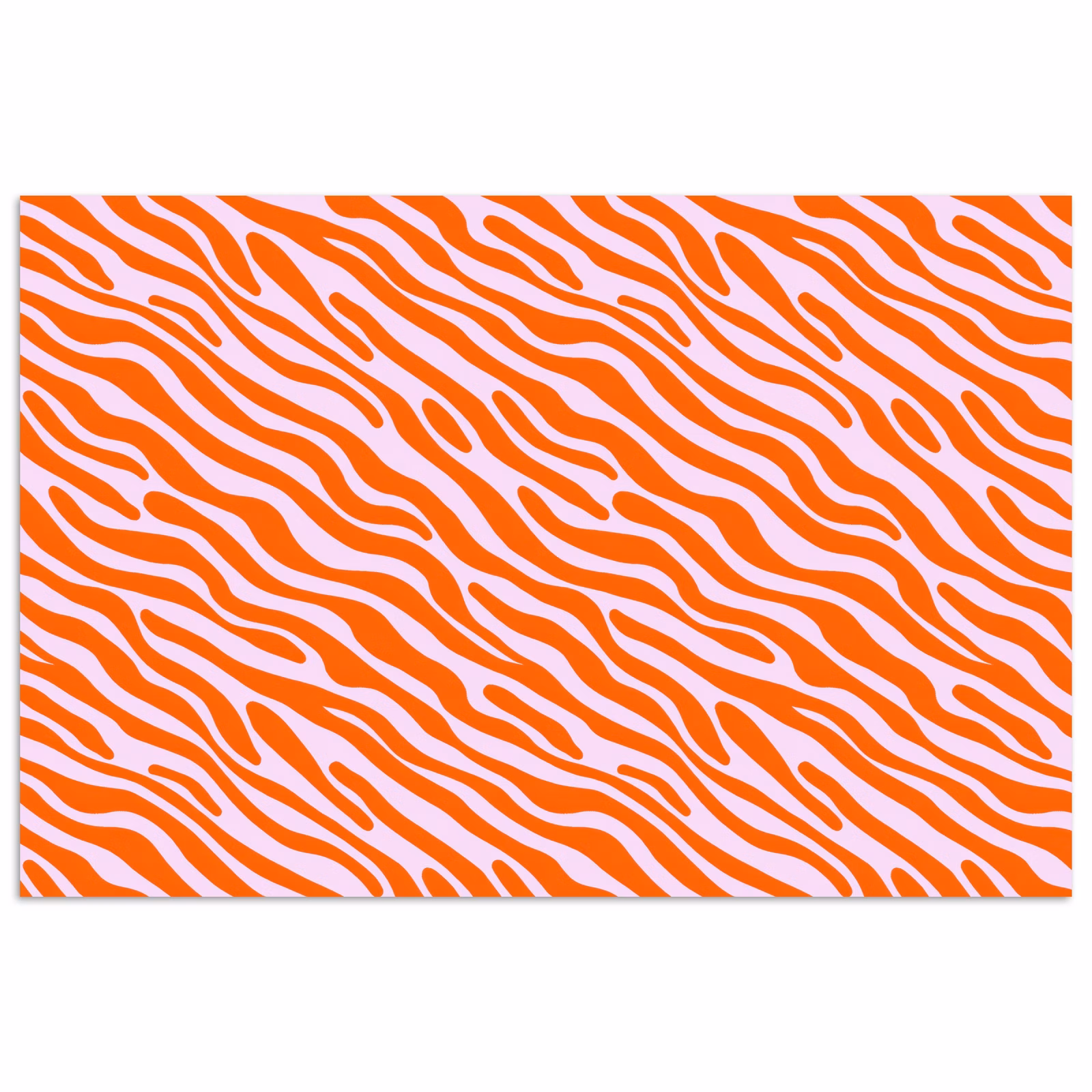 Affiche - Rayures - Dynamique - Orange — 1