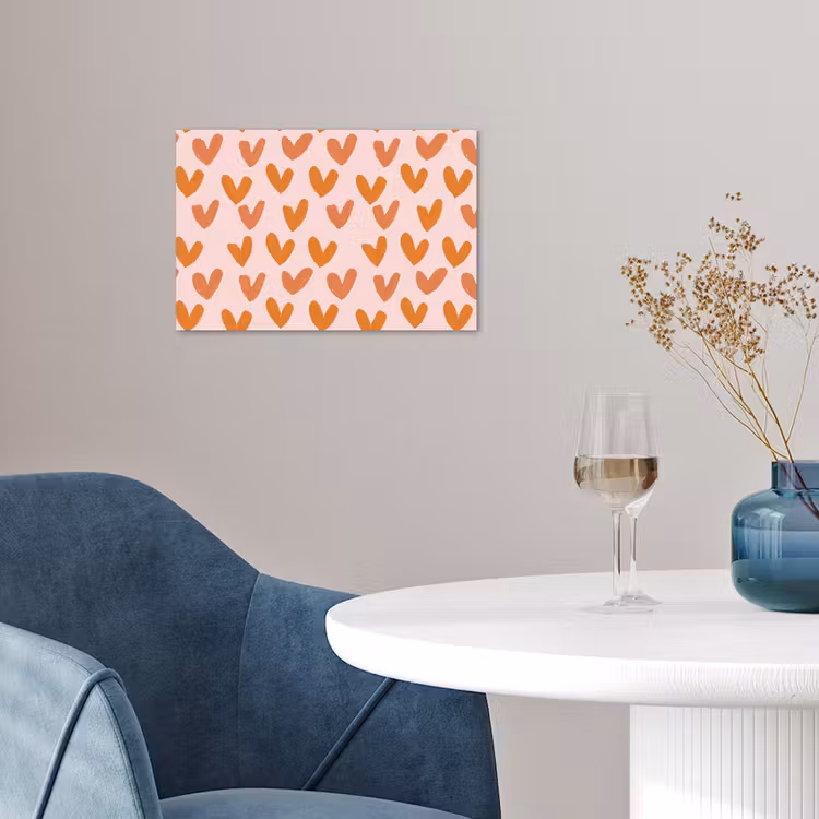 Affiche - Coeurs - Signé - Orange — 4