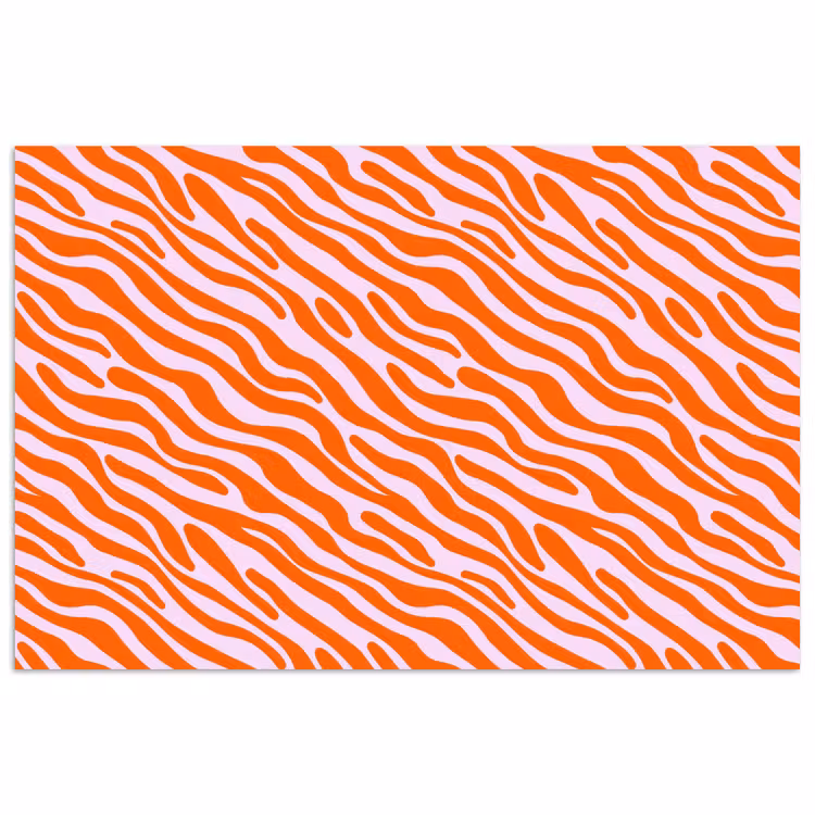 Affiche - Rayures - Dynamique - Orange — 1