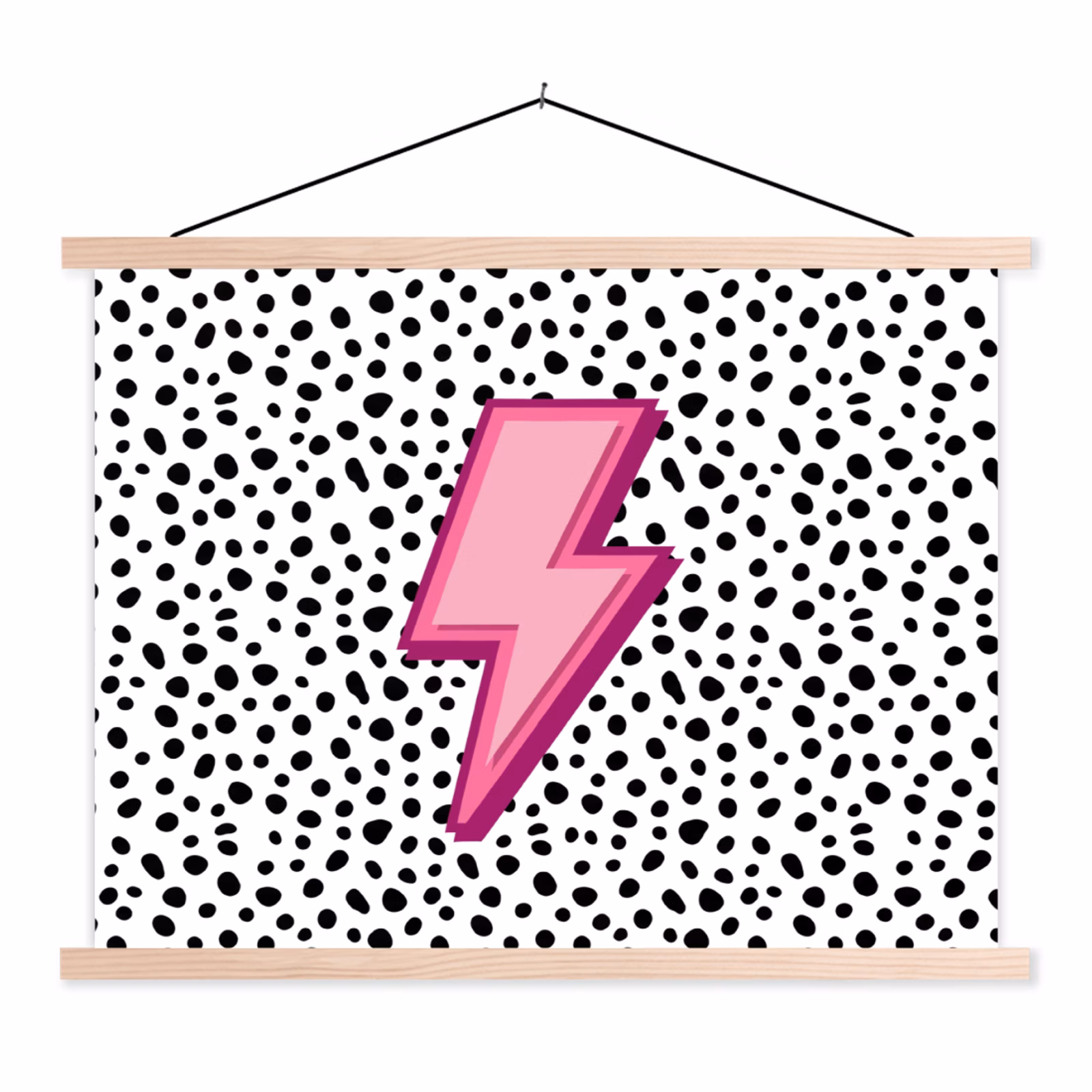 Affiche scolaire - Éclair - Rose - Points — 1