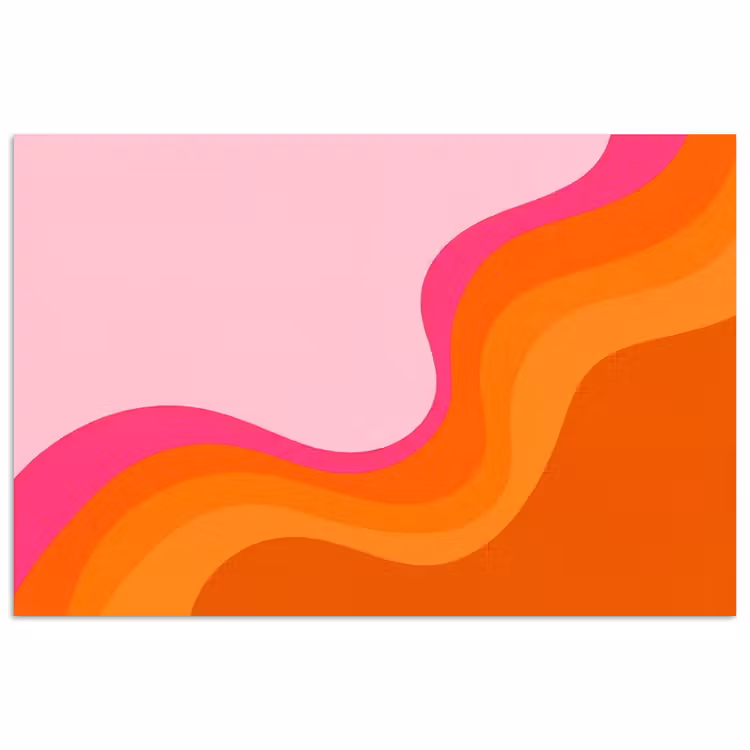 Affiche - Rétro - Vagues - Coloré — 1
