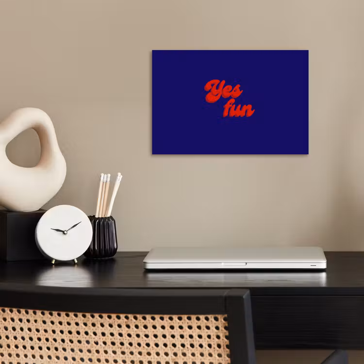 Affiche - Bleu - Rouge - Oui fun - 3D — 2