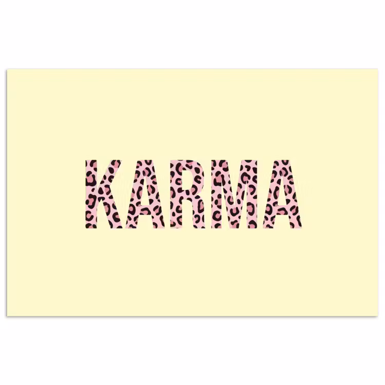 Affiche - Karma - Imprimé léopard - Jaune — 1