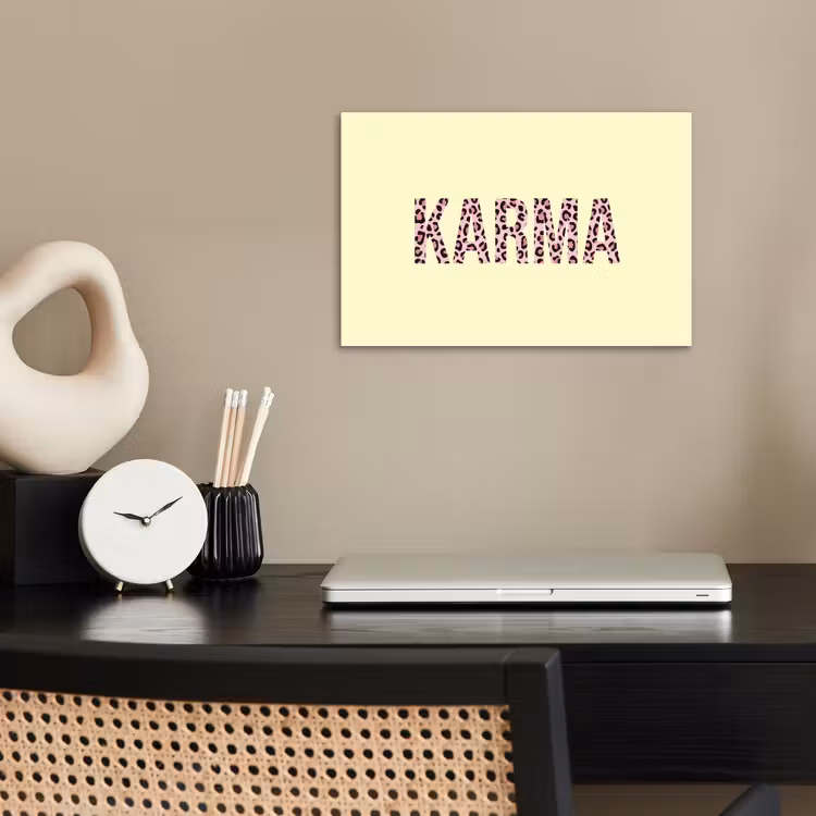 Affiche - Karma - Imprimé léopard - Jaune — 2