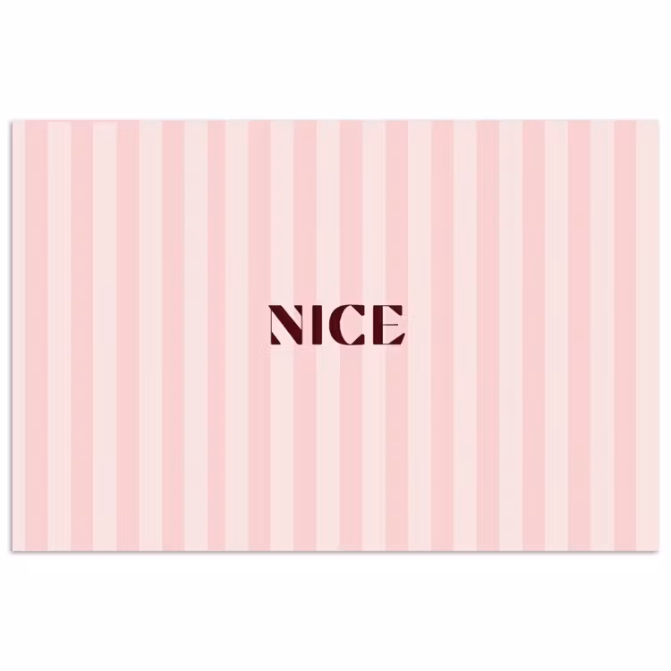 Affiche - Nice - Rayures - Rose — 1