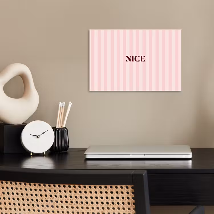 Affiche - Nice - Rayures - Rose — 2