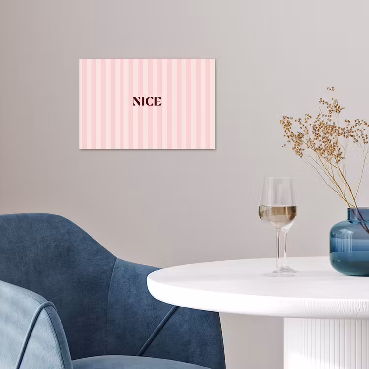 Affiche - Nice - Rayures - Rose — 4