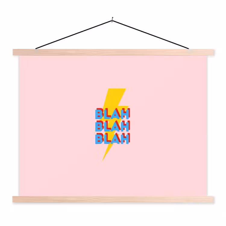 Affiche scolaire - Blah - Eclair - Rose — 1