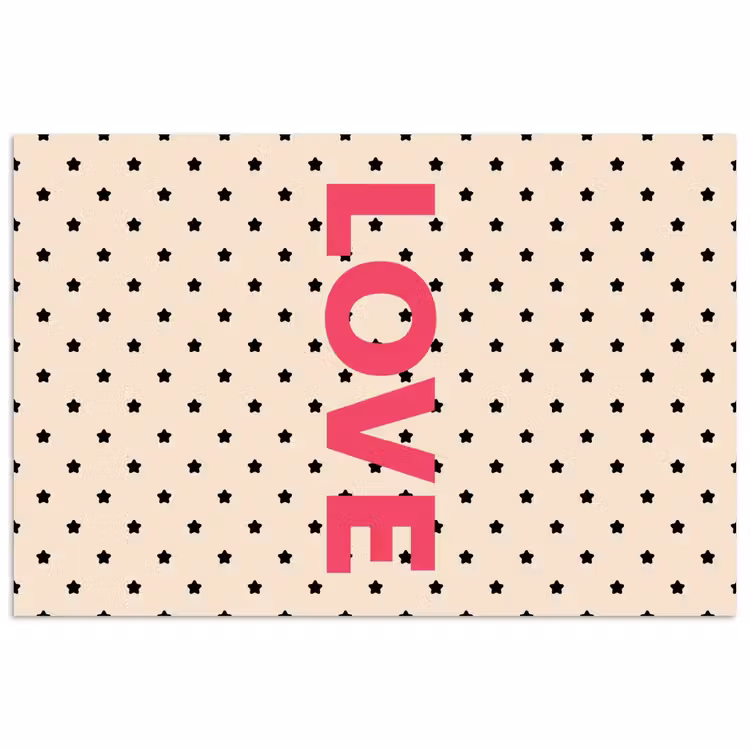 Affiche - Amour - Points - Rose — 1