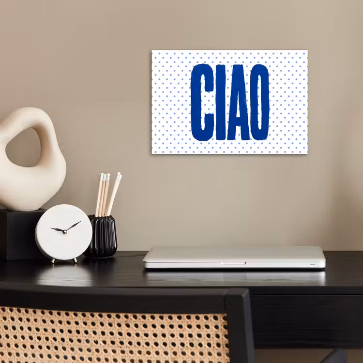 Affiche - Ciao - Bleu - Points — 2