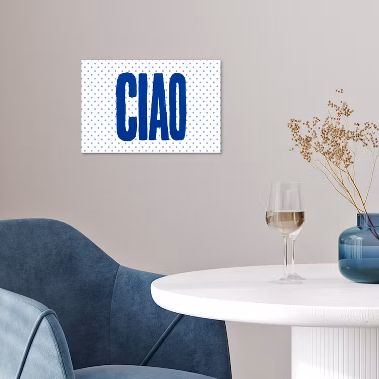 Affiche - Ciao - Bleu - Points — 4