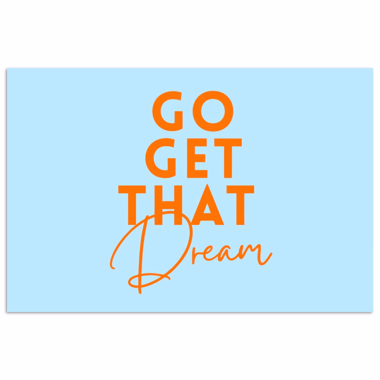 Affiche - Bleu - Orange - Texte — 1