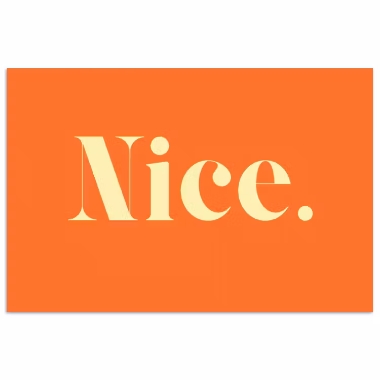 Affiche - Orange - Blanc cassé - Nice — 1