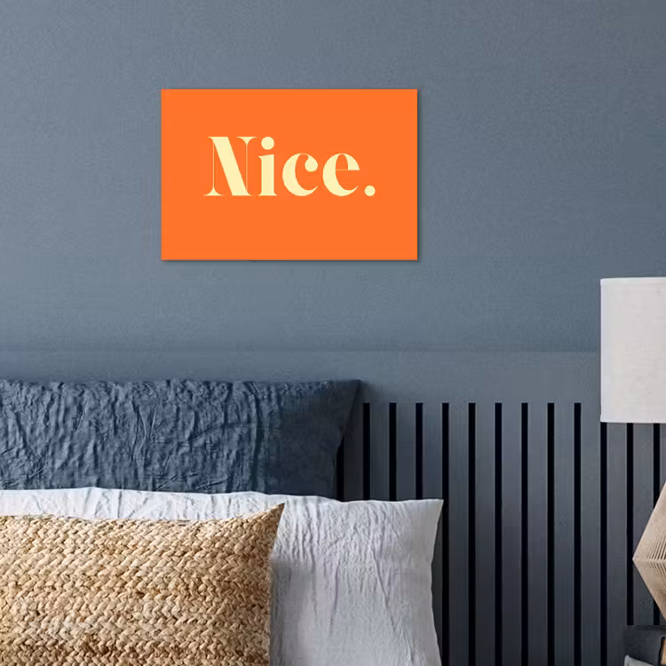 Affiche - Orange - Blanc cassé - Nice — 3