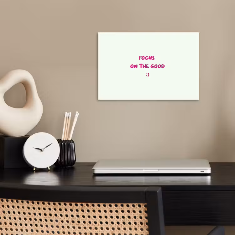 Affiche - Focus - Beige - Rose - Smiley — 2
