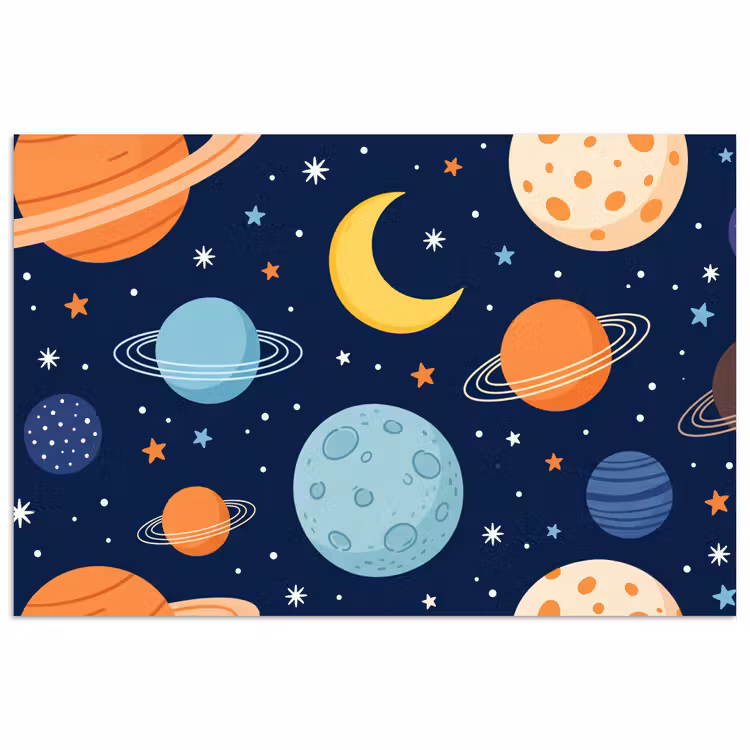 Affiche - Espace - Planètes - Colorées — 1