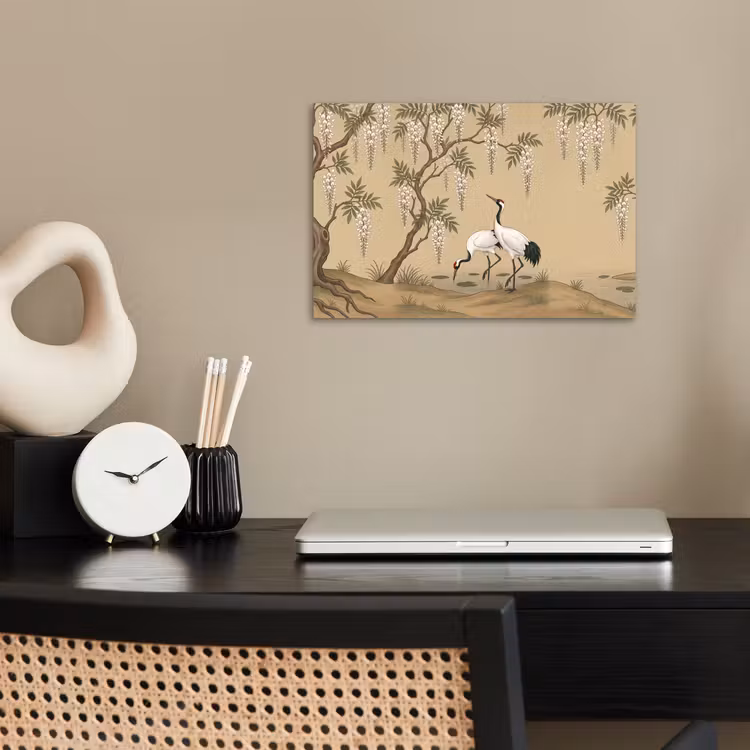 Affiche - Grue - Eau - Beige — 2