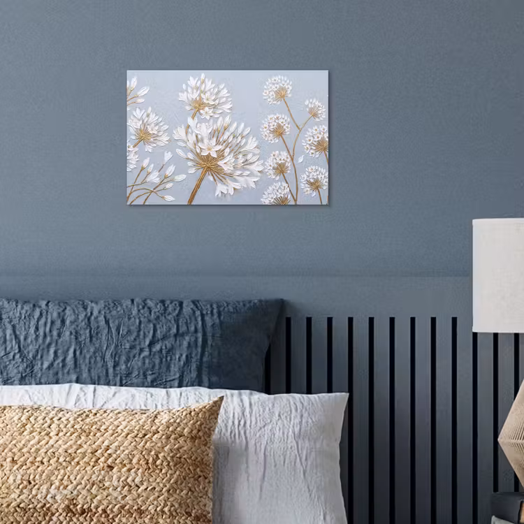 Affiche - Illustration - Fleurs - Bleu — 3