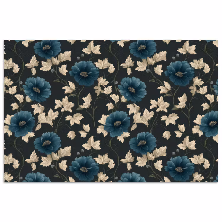 Affiche - Botanique - Fleurs - Bleu — 1