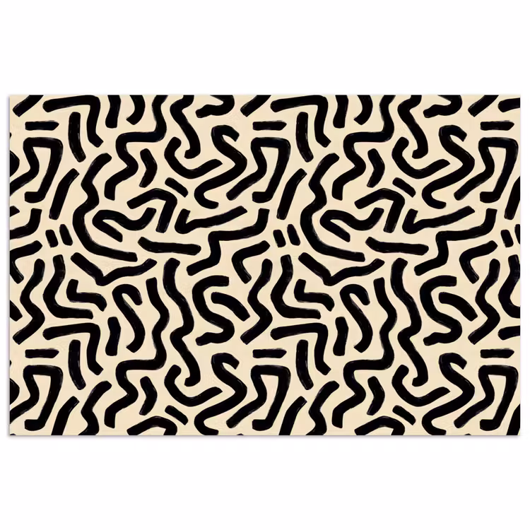 Affiche - Abstrait - Lignes - Noir — 1