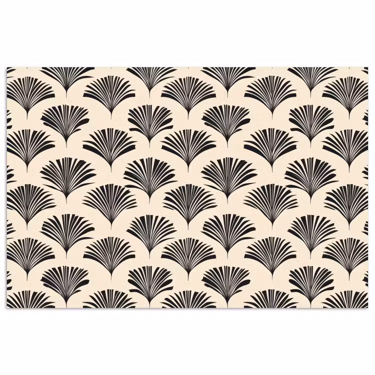 Affiche - Eventails - Botanique - Noir - Beige — 1