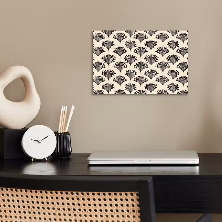 Affiche - Eventails - Botanique - Noir - Beige — 2
