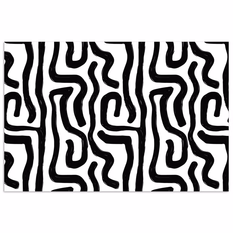 Affiche - Moderne - Lignes - Noir — 1