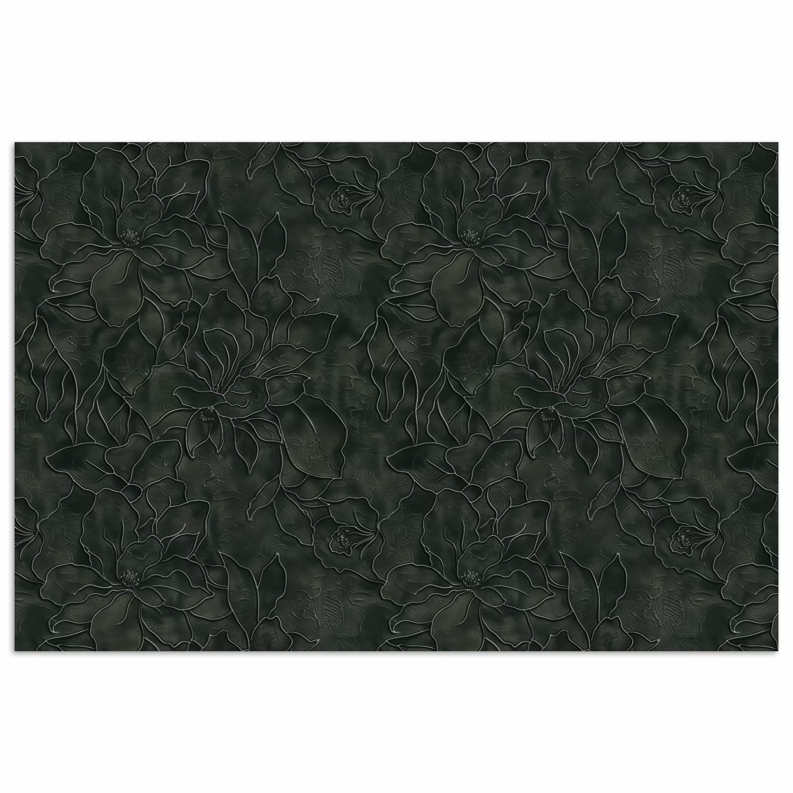 Affiche - Fleurs - Lignes - Vert — 1