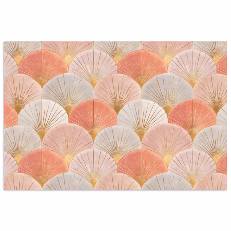 Affiche - Eventails - Or - Rose — 1