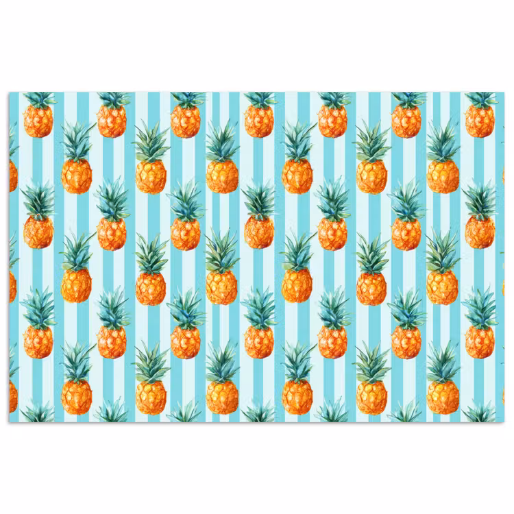 Affiche - Ananas - Rayures - Vert — 1