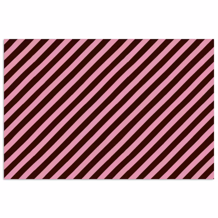 Affiche - Rayures - Rose - Marron — 1