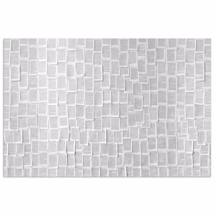 Affiche - Papier - Superposition - Texture - Moderne - Blanc — 1