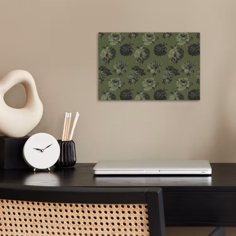 Affiche - Classique - botanique - vert d'olive - fleurs — 2