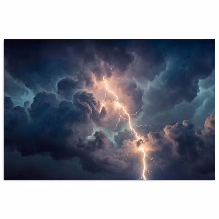 Affiche - Éclair - Tempête - Nature - Obscurité — 1