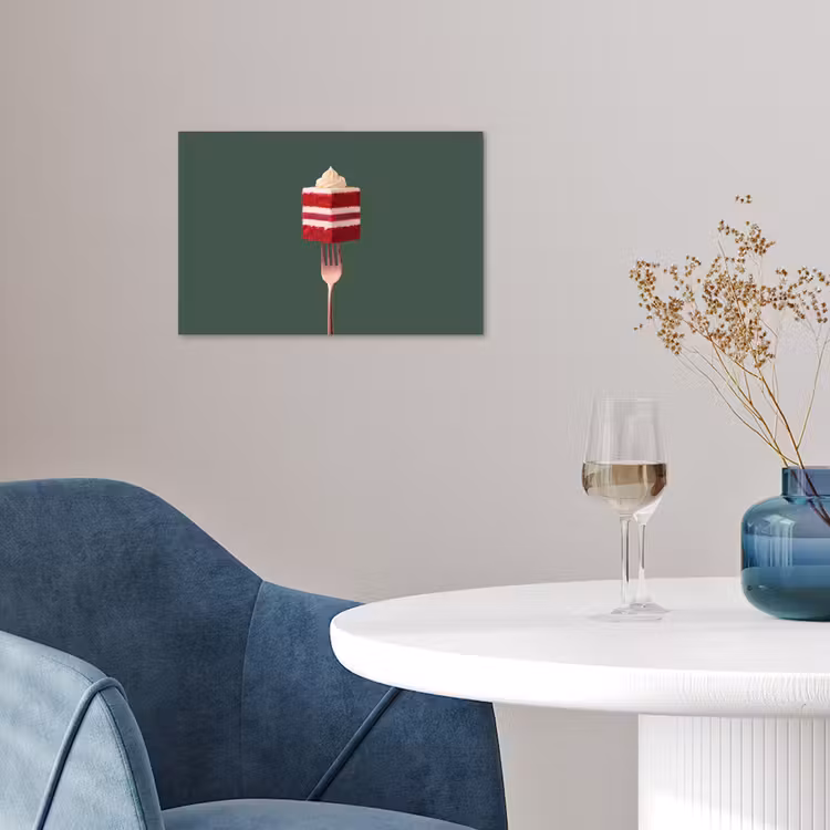 Affiche - Gâteau - Fourchette - Rouge — 4