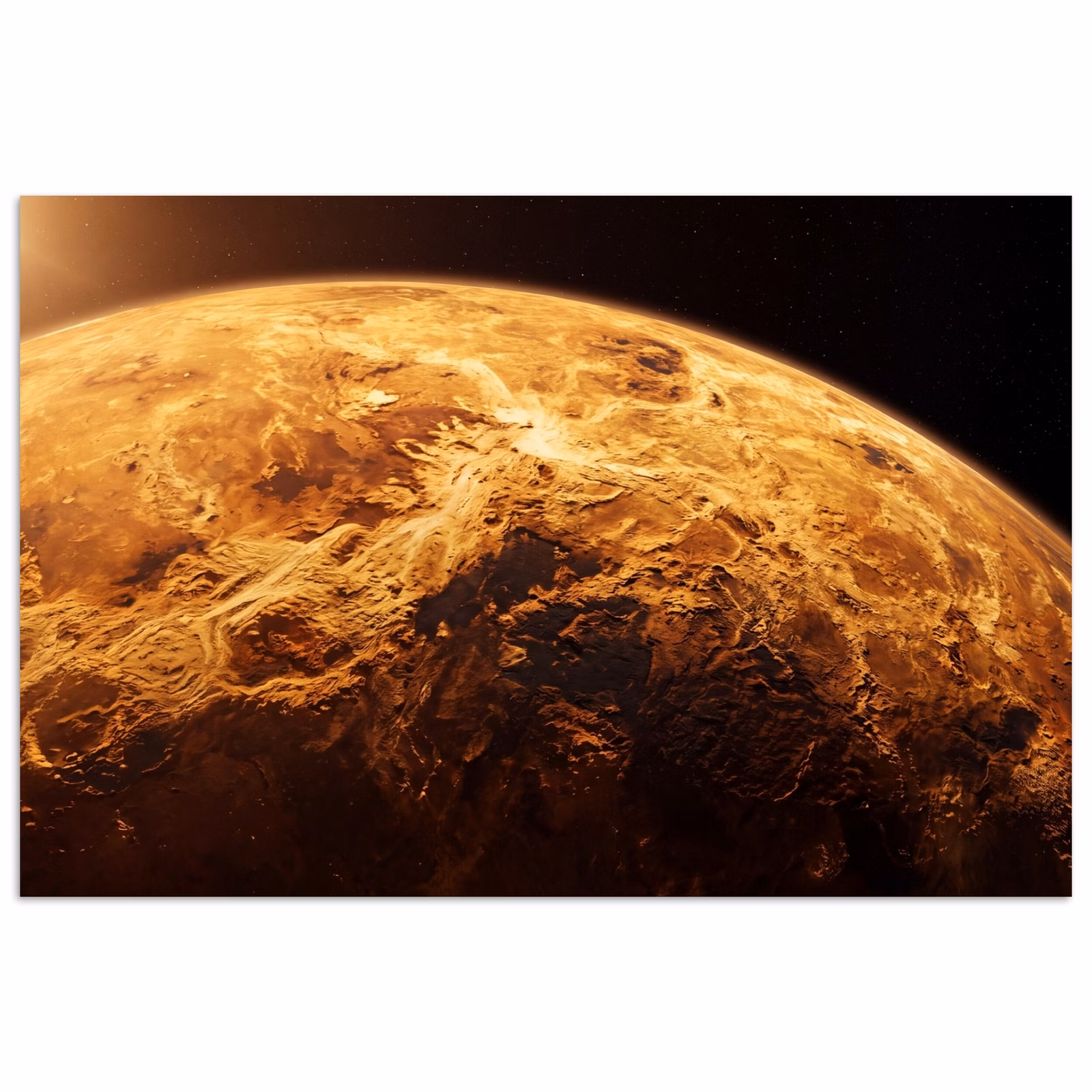 Affiche - Planète - Espace - Orange — 1