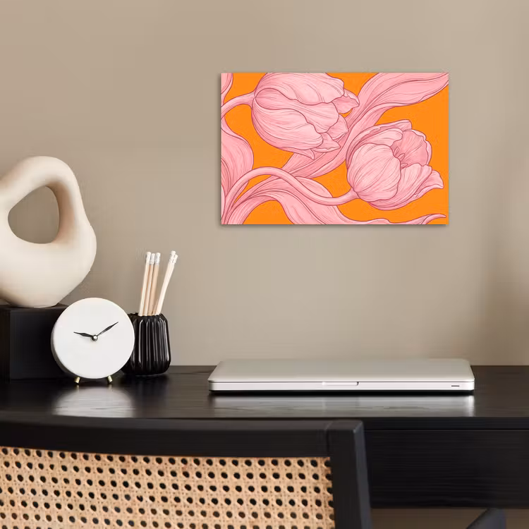 Affiche - Fleurs roses - Moderne — 2