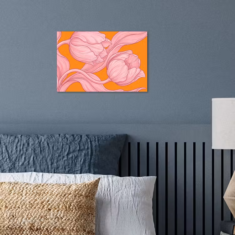 Affiche - Fleurs roses - Moderne — 3