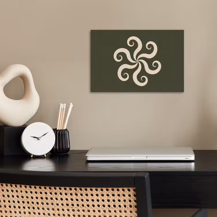 Affiche - Motif - Spirale - Abstrait - Moderne - Vert — 2