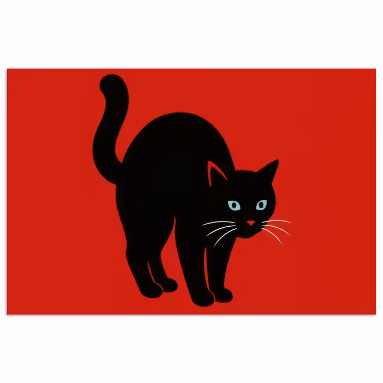 Affiche - Chat - Noir - Queue — 1